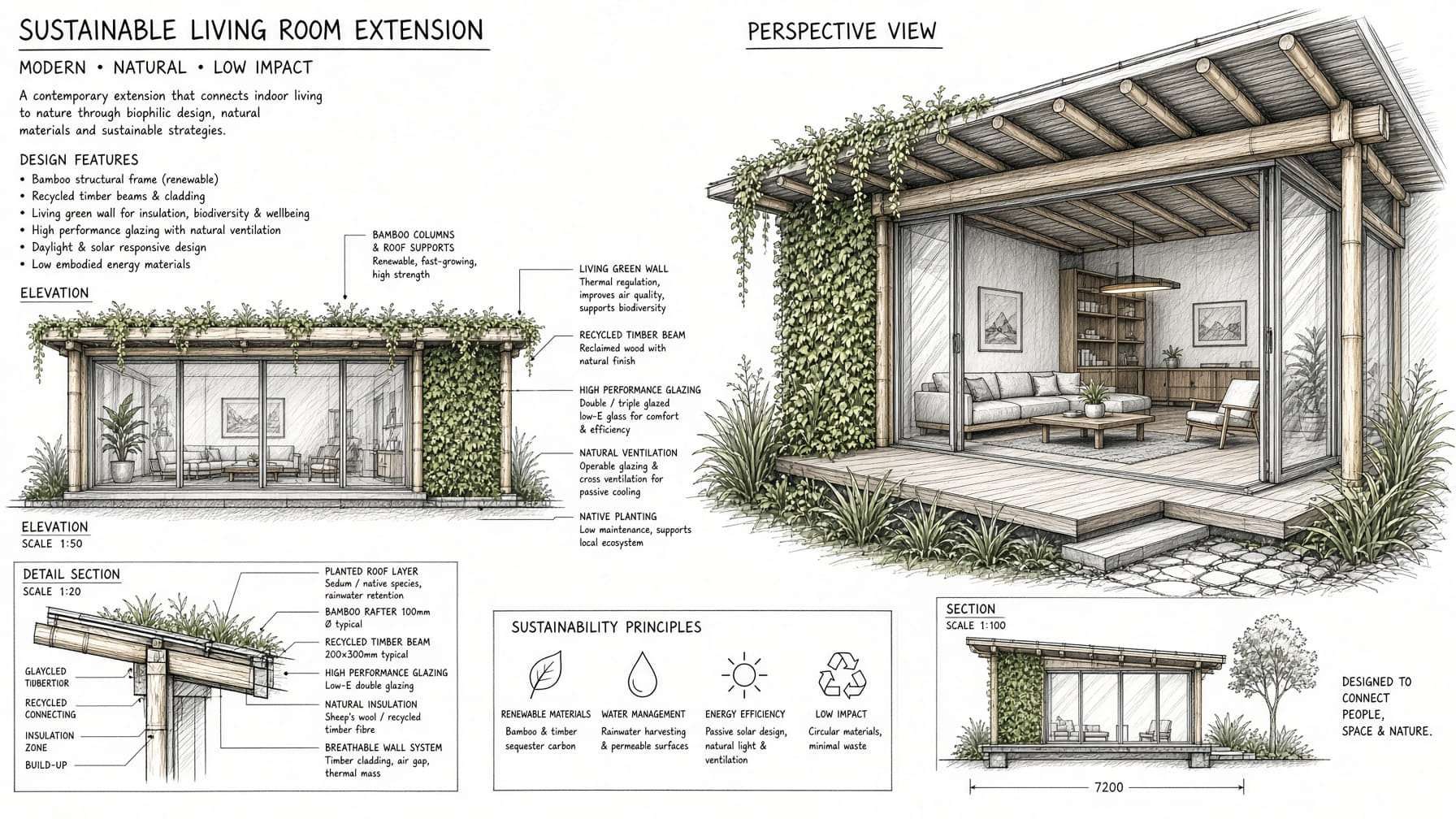 Living room extension sketch